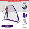 Powernet Portable Baseball Practice Net for Pitching and Hitting, Softball Pitching Net, Pop Up Batting Cage Net Coach Shield, Backyard Outdoor Training, 7 FT A-Frame Screen (Purple) view 3