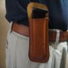 Azula Gun Holsters Glock 17/22 /31 Leather 1 Slot OWB Belt Concealmnt Magazine Mag Pouch CCW TAN view 3