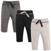 Hudson Baby Unisex Baby Cotton Pants and Leggings Black Gray, 9-12 Months