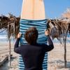 PAMGEA Surf Squared 9'0" Longboard Surfboard Sock Cover  Lightweight Stretch SUP & Paddleboard Bag, Protective Sleeve for Shortboard, Longboard, Hybrid, Wakesurf  Surfing Accessory, Aqua view 3