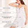 Under Moments Daywear 28" Stretch Lace Strap Full Slip-White-White-2PK view 3