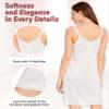Under Moments Daywear 28" Stretch Lace Strap Full Slip-White-White-2PK view 4