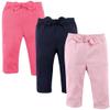 Hudson Baby Unisex Baby Cotton Pants and Leggings Light Pink Stripes, 6-9 Months