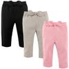 Hudson Baby Unisex Baby Cotton Pants and Leggings Light Pink Black, 6-9 Months view 1