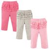 Hudson Baby Unisex Baby Cotton Pants and Leggings, Pink Gray, 9-12 Months view 2
