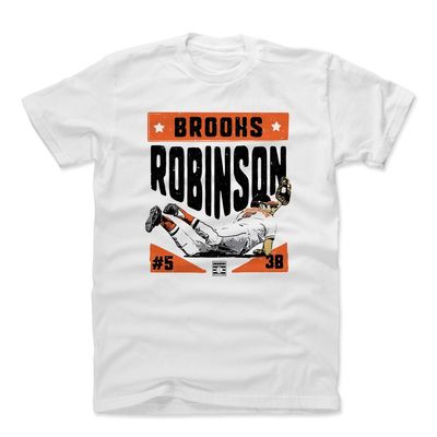 500 LEVEL Brooks Robinson Shirt (Cotton, XX-Large, White) - Brooks Robinson Dive O