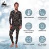 Ultra Dry Thermal Underwear for Men Long John Set for Cold Weather Mens 2 pc Long Sleeve Shirt Top and Pants Long Johns Fleece Lined Base Layer Thermals Camouflage, 3X-Large view 2