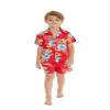 Boy Hawaiian Shirt and Shorts Cabana Set in Hibiscus Red Size 6 view 1