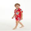 Boy Hawaiian Shirt and Shorts Cabana Set in Hibiscus Red Size 6 view 4