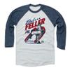 500 LEVEL Bob Feller Tee Shirt (Baseball Tee, XXX-Large, Indigo/Ash) - Bob Feller Vintage R view 1