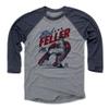 500 LEVEL Bob Feller Tee Shirt (Baseball Tee, XXX-Large, Navy/Heather Gray) - Bob Feller Vintage R view 1