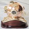 Max Engineering Enterprises Nautical Solid Brass Shiny & Copper Diving Helmet Mark V Helmet Us Navy view 2
