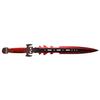 Fantasy Master - FM-681RD - Fantasy Short Sword - Skull Crusher - Black and Red Stainless Steel Blade, Full Tang, Red Cord Wrapped Handle with Dual Skulls - Fantasy, Collectible view 2