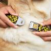 Dog Collar Seatbelt Buckle Minion Diamond Blocks Yellow Black 16 to 23 Inches 1.5 Inch Wide view 2