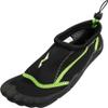 NORTY Water Shoes for Boys and Girls - Swim Socks for Beach, Boat, and Pool - Skeletoe Barefoot Design - Cruise Ship Essentials for Kids - Hiking and Camping Footwear - Black Lime,Size 12 view 1