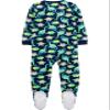 Simple Joys by Carter's Toddler Boys 3-pack Footed Fleece Pajamas, Red Stripe/Diggers/Dino, 2T view 2