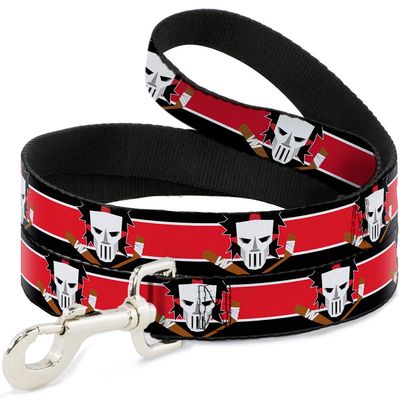 Dog Leash Casey Jones Baseball Hockey Stick Close Up Black White Red 6 Feet Long 1.5 Inch Wide