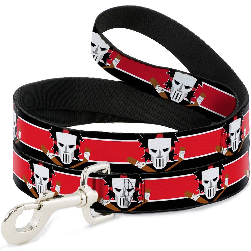 Dog Leash Casey Jones Baseball Hockey Stick Close Up Black White Red 6 Feet Long 1.5 Inch Wide