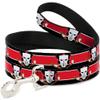Dog Leash Casey Jones Baseball Hockey Stick Close Up Black White Red 6 Feet Long 1.5 Inch Wide view 1