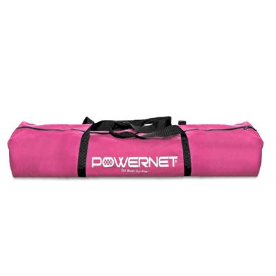 PowerNet Baseball Softball Net Replacement Bag ONLY | Fits 7x7 Practice Net Systems | Heavy Duty Canvas | Team Colors | Industrial Strength Zipper | Dual Shoulder Straps (Pink)