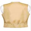 Vesuvio Napoli Men's Dress Vest & NeckTie Solid GOLD Color Neck Tie Set for Suit or Tux sz 6XL view 2