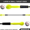 QUICKPLAY Swing Target Stick | Baseball & Softball Hitting Trainer (54") with Dual Targets & Foam Shock-Absorbing Grips | Batting Training Aid for Accuracy & Power view 2
