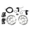 BlueSunshine Front and Back Disk Brake Kit - 160mm For 80cc Gas Motorized Bicycle - Freewheel Threaded Hubs Hole distance of 48mm view 1
