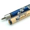 CUESOUL 58 inch 20oz 1/2 Maple Pool Cue Stick Kit- Rock The World Stylish Pattern Cue Design in Blue Paint view 4