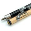 CUESOUL 58 inch 20oz 1/2 Maple Pool Cue Stick Kit- Rock The World Stylish Pattern Cue Design in Black Paint view 4