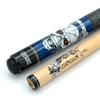 CUESOUL 58 inch 19oz 1/2 Maple Pool Cue Stick Kit- Rock The World Stylish Pattern Cue Design in Blue Paint view 3