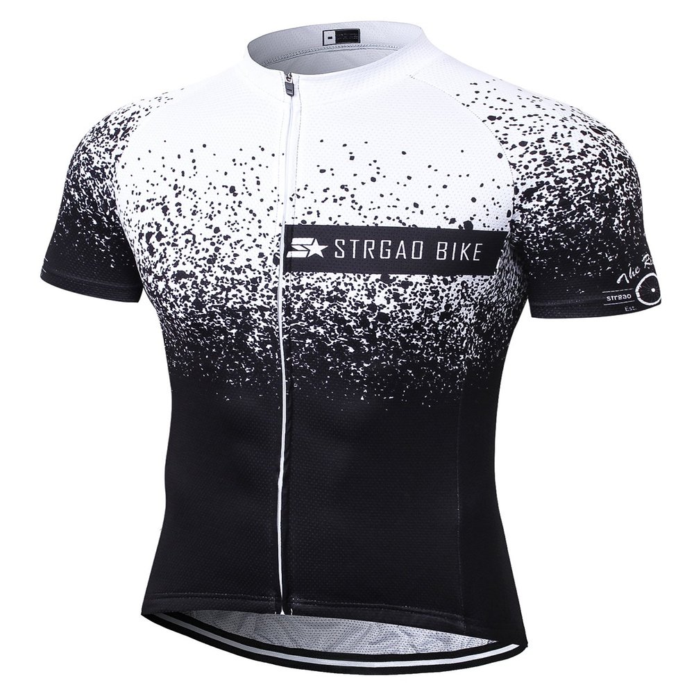 MR STRGAO Men's Cycling Jersey Bike Short Sleeve Shirt