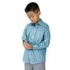 Spring Notion Big Boys' Long Sleeve Gingham Shirt 10 Turquoise view 2