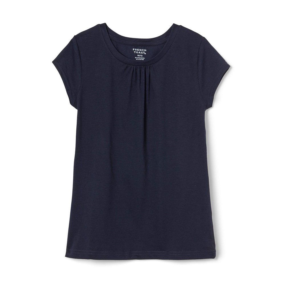 French Toast baby girls Short Sleeve Crewneck T-shirt infant and toddler shirts, Navy, 18 Months US