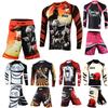 ROAR BJJ Rash Guard Long Sleeve Cage Fight Training MMA Shorts Jiu Jitsu Grappling (Black/Warrior, XLarge) view 1
