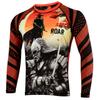 ROAR BJJ Rash Guard Long Sleeve Cage Fight Training MMA Shorts Jiu Jitsu Grappling (Black/Warrior, XLarge) view 2