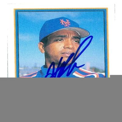 Sports Memorabilia Autograph Warehouse 246700 Hubie Brooks Autographed Baseball Card - New York Mets 1991 Topps Bowman - No. 461
