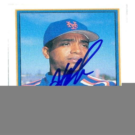 Sports Memorabilia Autograph Warehouse 246700 Hubie Brooks Autographed Baseball Card - New York Mets 1991 Topps Bowman - No. 461