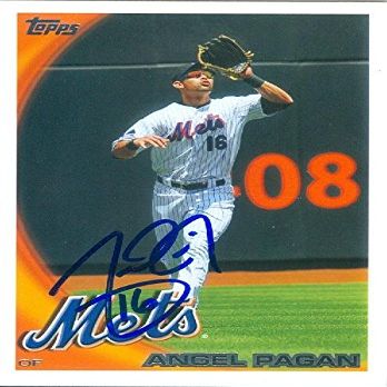 Sports Memorabilia Autograph Warehouse 246910 Angel Pagan Autographed Baseball Card - New York Mets 2010 Topps - No. 314