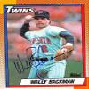 Sports Memorabilia Autograph Warehouse 245228 Wally Backman Autographed Baseball Card - Minnesota Twins 1990 Topps - No. 218 view 1