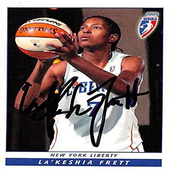 Sports Memorabilia Autograph Warehouse 245452 Lakeshia Frett Autographed Basketball Card - New York Liberty 2005 WNBA Enterprises - No. 23