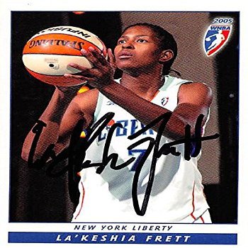 Sports Memorabilia Autograph Warehouse 245452 Lakeshia Frett Autographed Basketball Card - New York Liberty 2005 WNBA Enterprises - No. 23