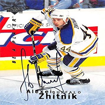 Sports Memorabilia Autograph Warehouse 249044 Alexei Zhitnik Autographed Hockey Card - Buffalo Sabres 1996 Upper Deck BAP - No. S28