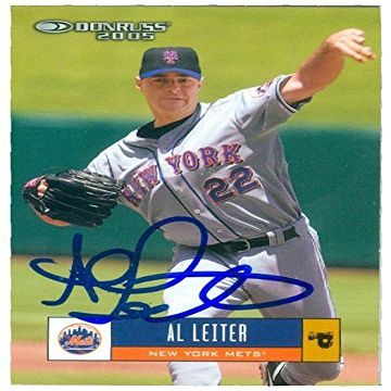 Sports Memorabilia Autograph Warehouse 246999 Al Leiter Autographed Baseball Card - New York Mets 2005 Donruss - No. 254
