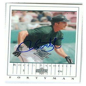 Sports Memorabilia Autograph Warehouse 248180 Rocco Baldelli Autographed Baseball Card - Tampa Bay Rays 2003 Upper Deck Forty Man - No. 950 Rookie