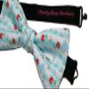 EmilyRose Couture Floral Bow Ties (Blue Rosie Lane, Medium-6-12 Year Olds) view 2