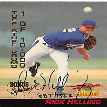 Sports Memorabilia Autograph Warehouse 249454 Rick Helling Autographed Baseball Card - Texas Rangers 1993 Signature Rookies - No. P1