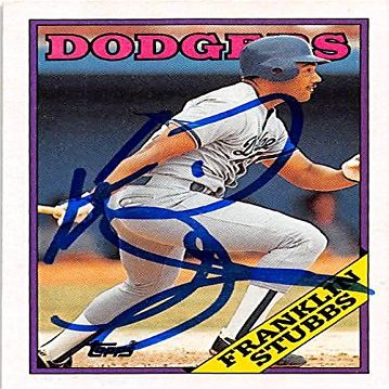 Sports Memorabilia Autograph Warehouse 246252 Franklin Stubbs Autographed Baseball Card - Los Angeles Dodgers 1988 Topps - No. 198