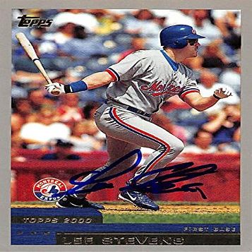 Sports Memorabilia Autograph Warehouse 244752 Lee Stevens Autographed Baseball Card - Montreal Expos, FT 2000 Topps - No. T100