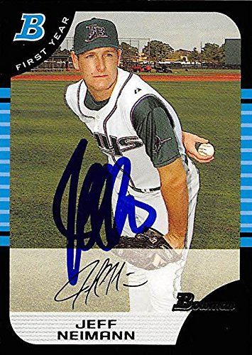 Sports Memorabilia Autograph Warehouse 247805 Jeff Neimann Autographed Baseball Card - Tampa Rays 2005 Bowman 1st Year - No. 317 Rookie
