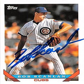 Sports Memorabilia Autograph Warehouse 248422 Bob Scanlan Autographed Baseball Card - Chicago Cubs 1993 Topps - No. 47